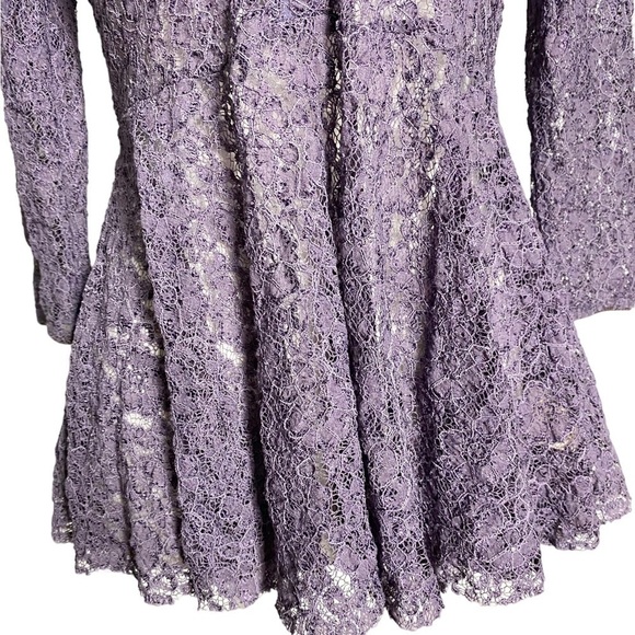 Free People Purple Lace Baby Doll Top, Size XS - Picture 5 of 10